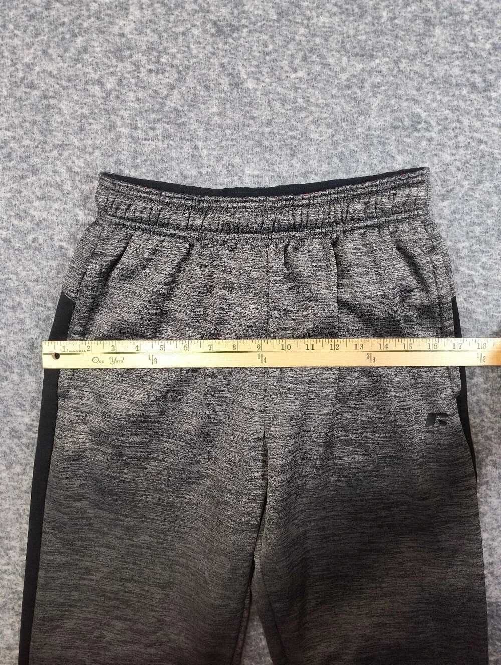 Russel men's small gray and black Tech Fleece sweatpants